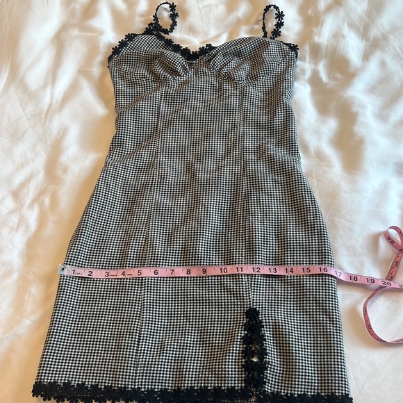 3/$25 ⭐️ NWT Lulus - Black Gingham Lace Mini Dress - Picture 11 of 12